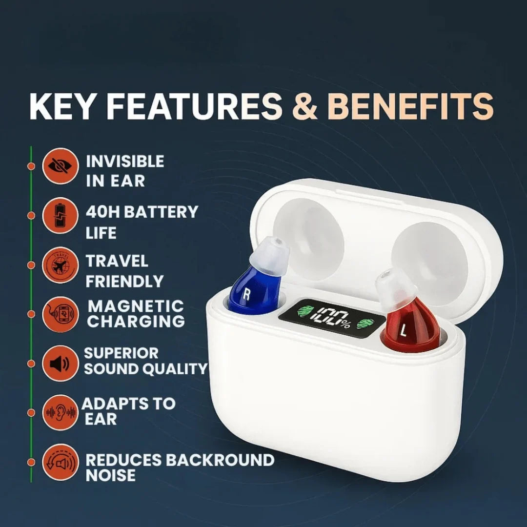 In-Ear Hearing Aids | Invisible Fit & Rechargeable | Up To 3 Days