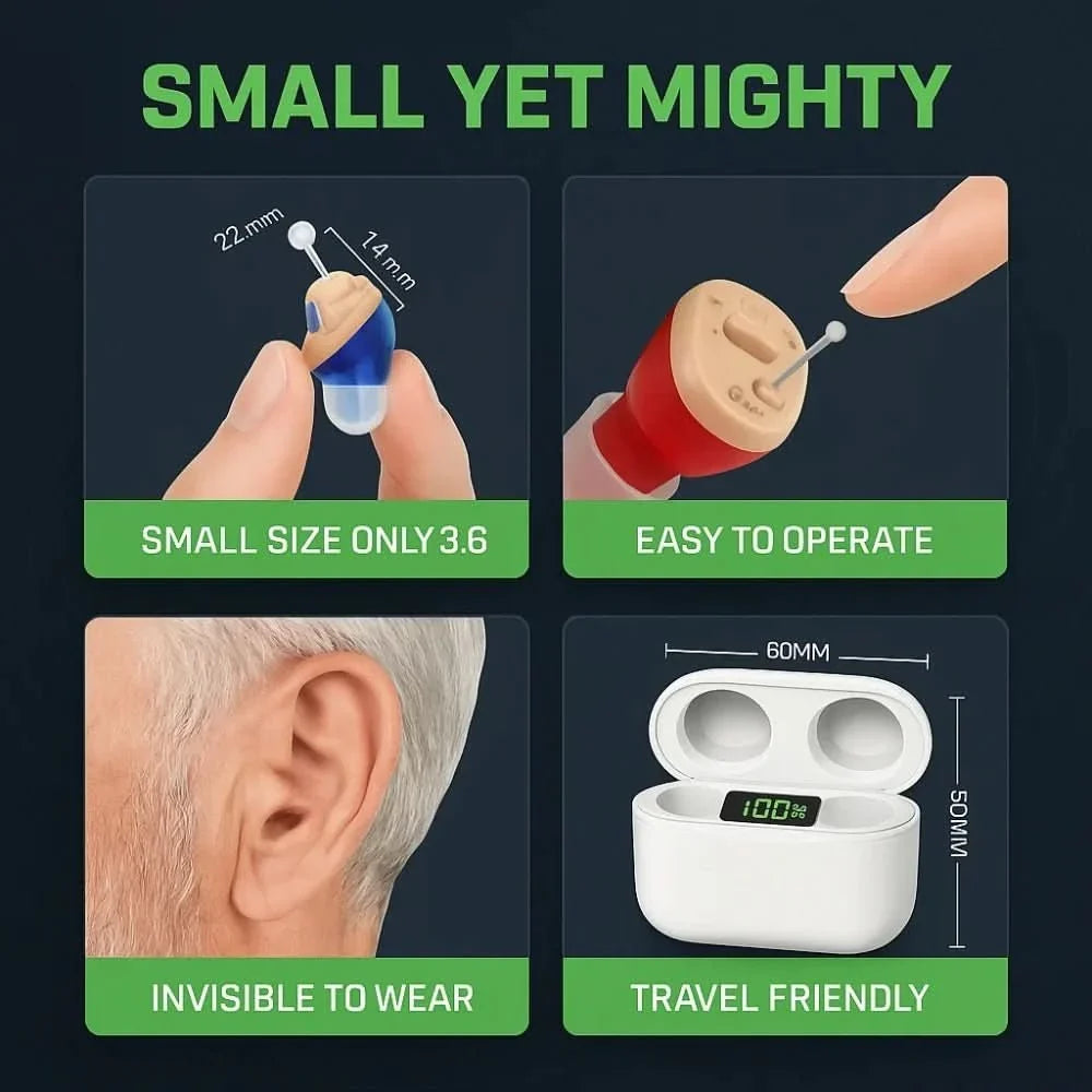 In-Ear Hearing Aids | Invisible Fit & Rechargeable | Up To 3 Days