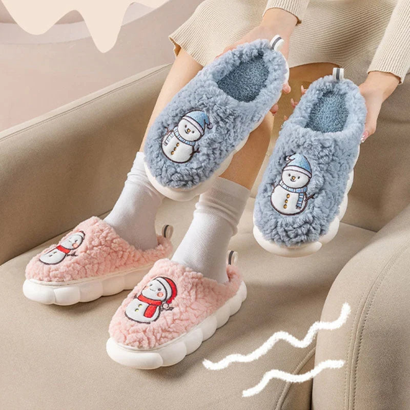 Indoor Slippers | Plush Lining & Non-Slip PVC Sole