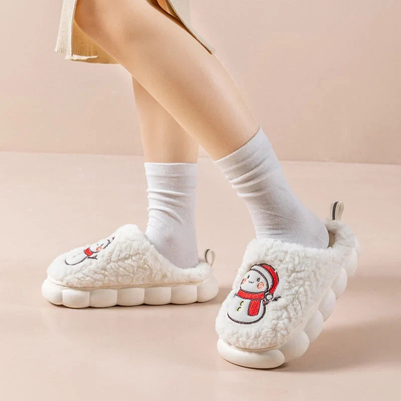 Indoor Slippers | Plush Lining & Non-Slip PVC Sole