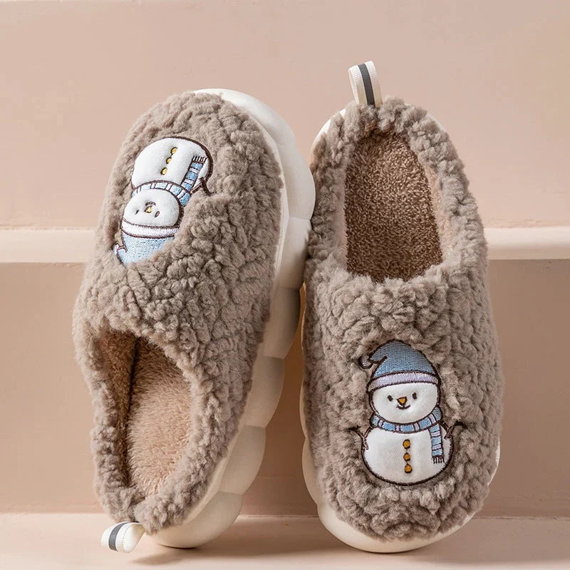 Indoor Slippers | Plush Lining & Non-Slip PVC Sole