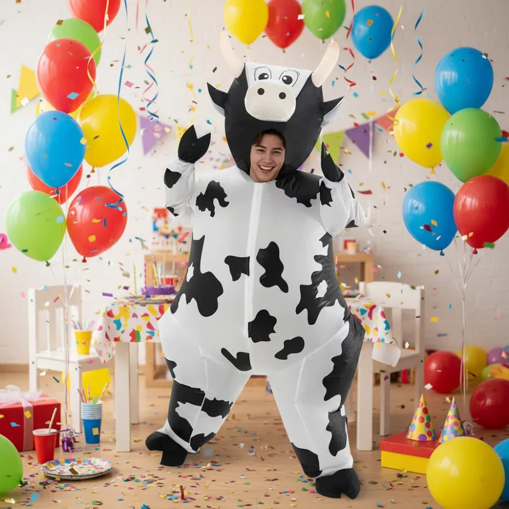Inflatable Cow Costume | Lightweight & Oversized | Adult Size
