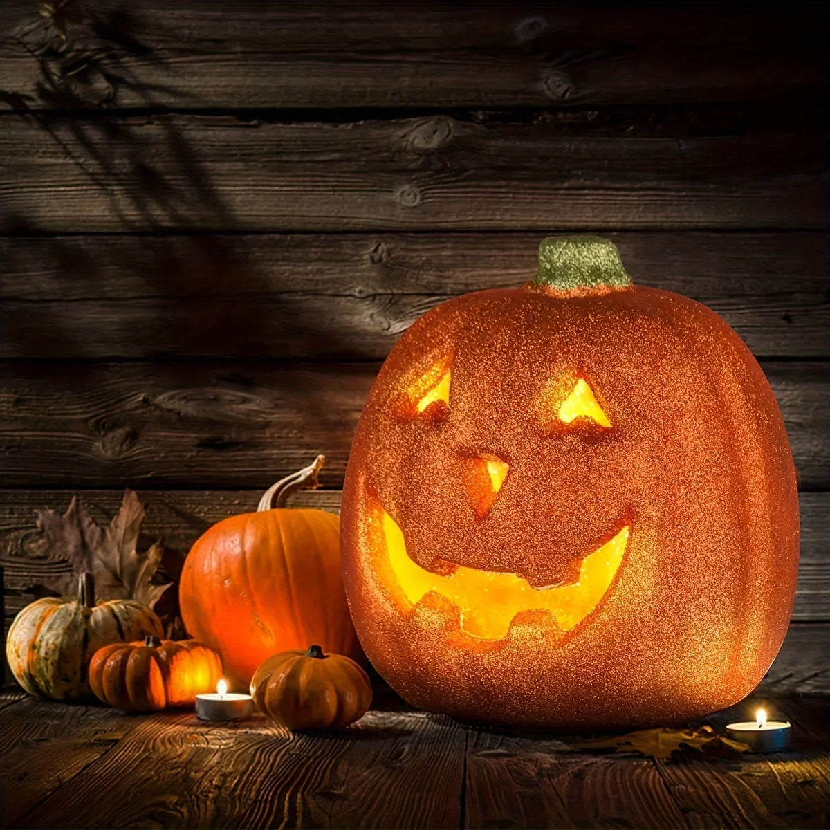 Jack O'Lantern Decoration | Warm LED Glow & Battery-Powered