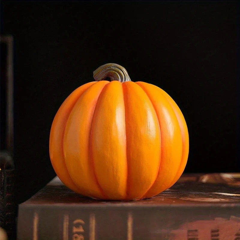 Jack O'Lantern | Realistic Carved Pumpkin & Skull | Durable Resin