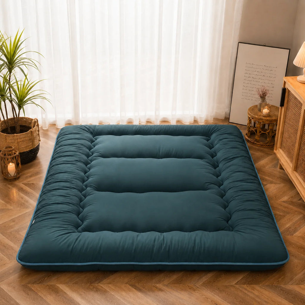 Japanese Futon Mattress | 4-Inch Quilted Foldable Machine-Washable