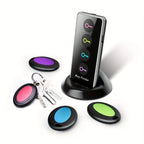 Key Finder Set | 4 Color-Coded Trackers With LED & Remote | Up To 30 m Range