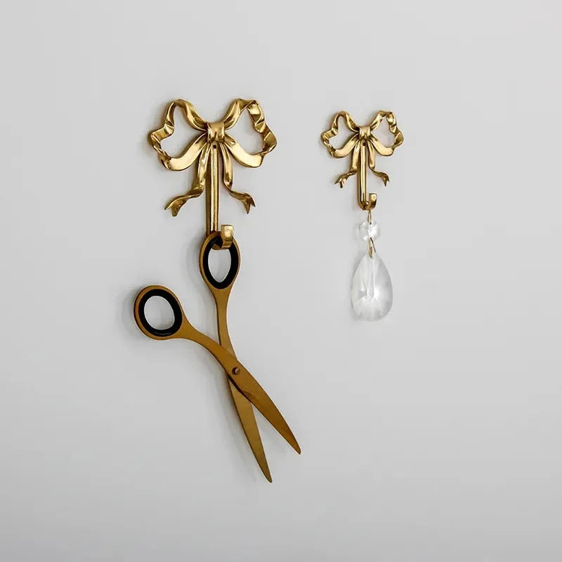 Key Wall Hook | Brass Hairpin & Ceramic Accent