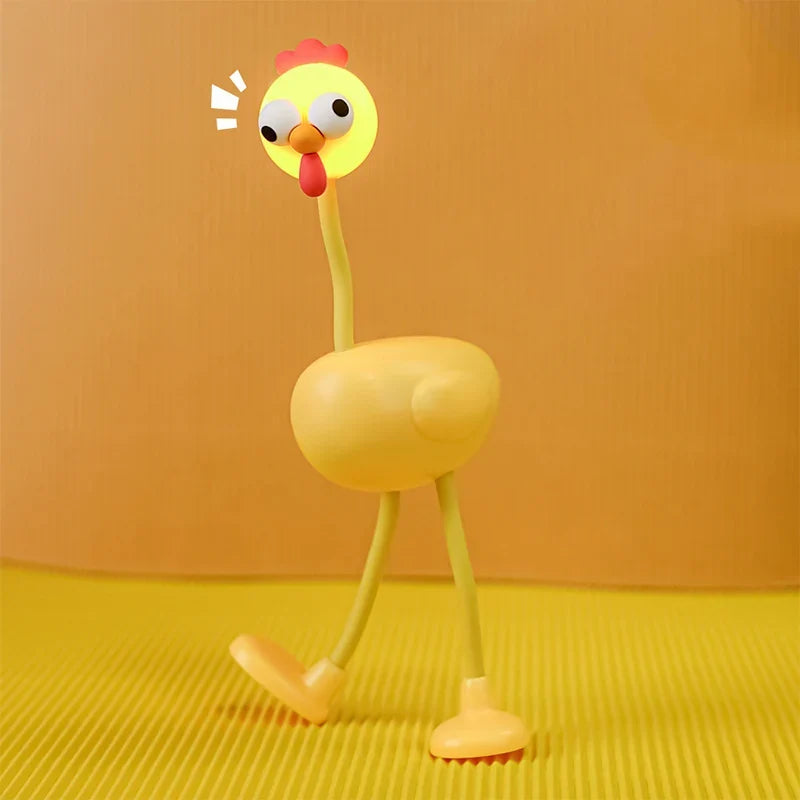 Kids Desk Lamp | Chicken-Shaped Flexible Neck & USB Rechargeable