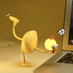 Kids Desk Lamp | Chicken-Shaped Flexible Neck & USB Rechargeable