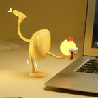 Kids Desk Lamp | Chicken-Shaped Flexible Neck & USB Rechargeable