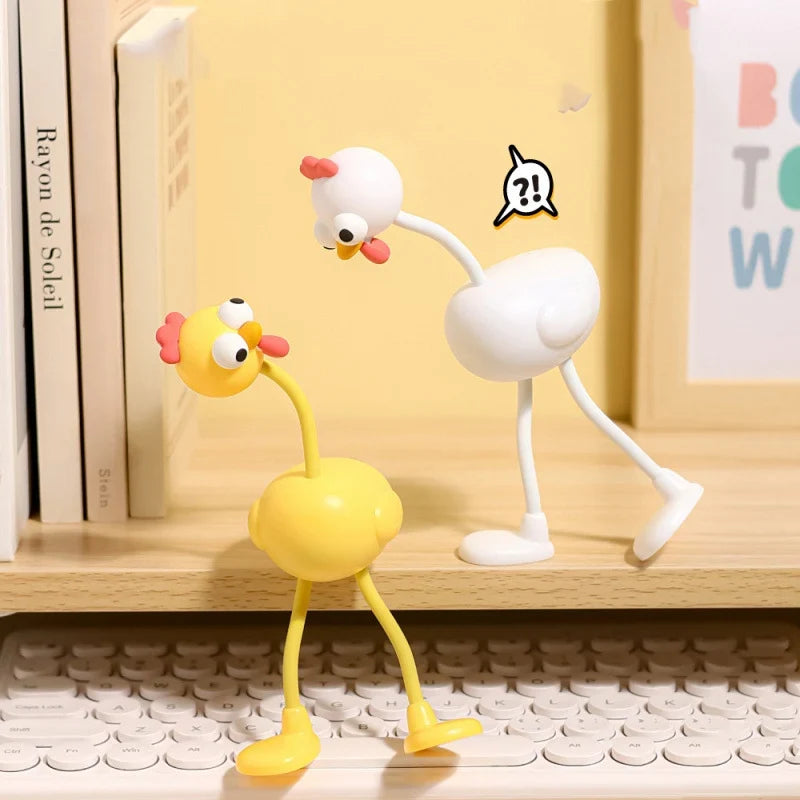 Kids Desk Lamp | Chicken-Shaped Flexible Neck & USB Rechargeable