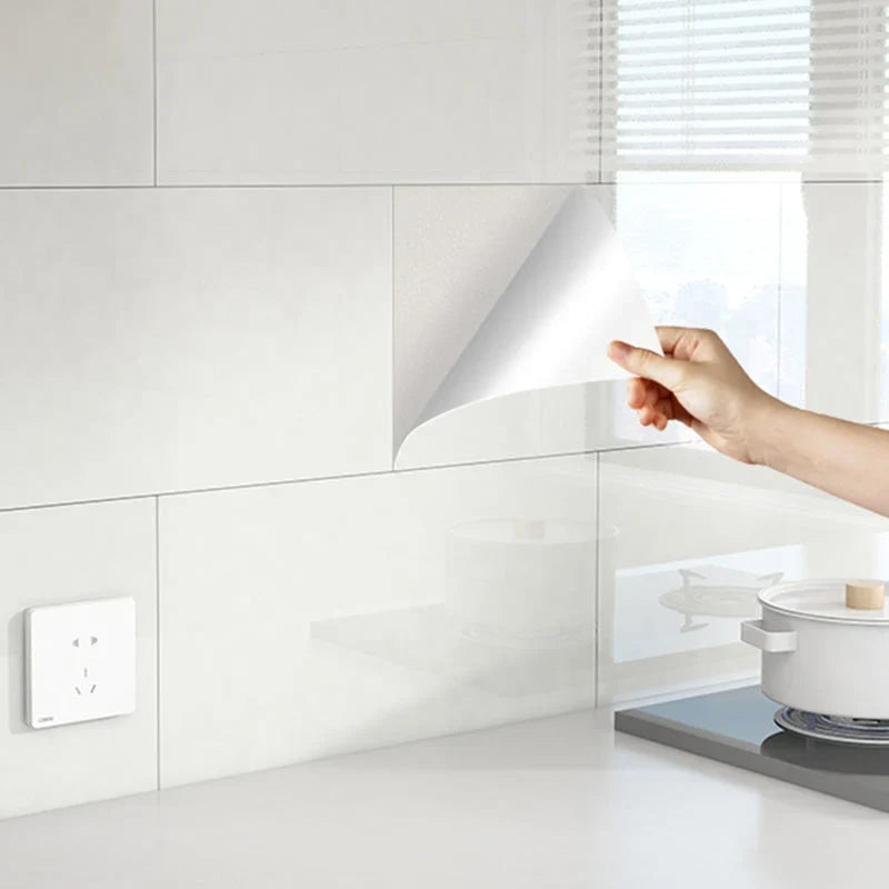 Kitchen Backsplash Tile | Peel-And-Stick Glossy Vinyl & Removable | 30 x 30 cm