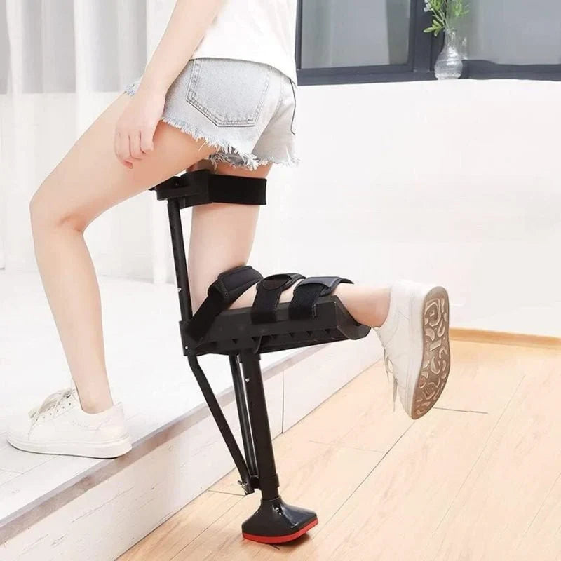 Knee Crutch | Hands-Free & Height-Adjustable Padded Support