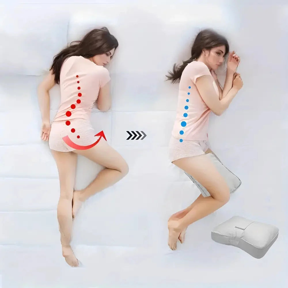 Knee Pillow | Memory Foam Contoured Support & Adjustable Strap