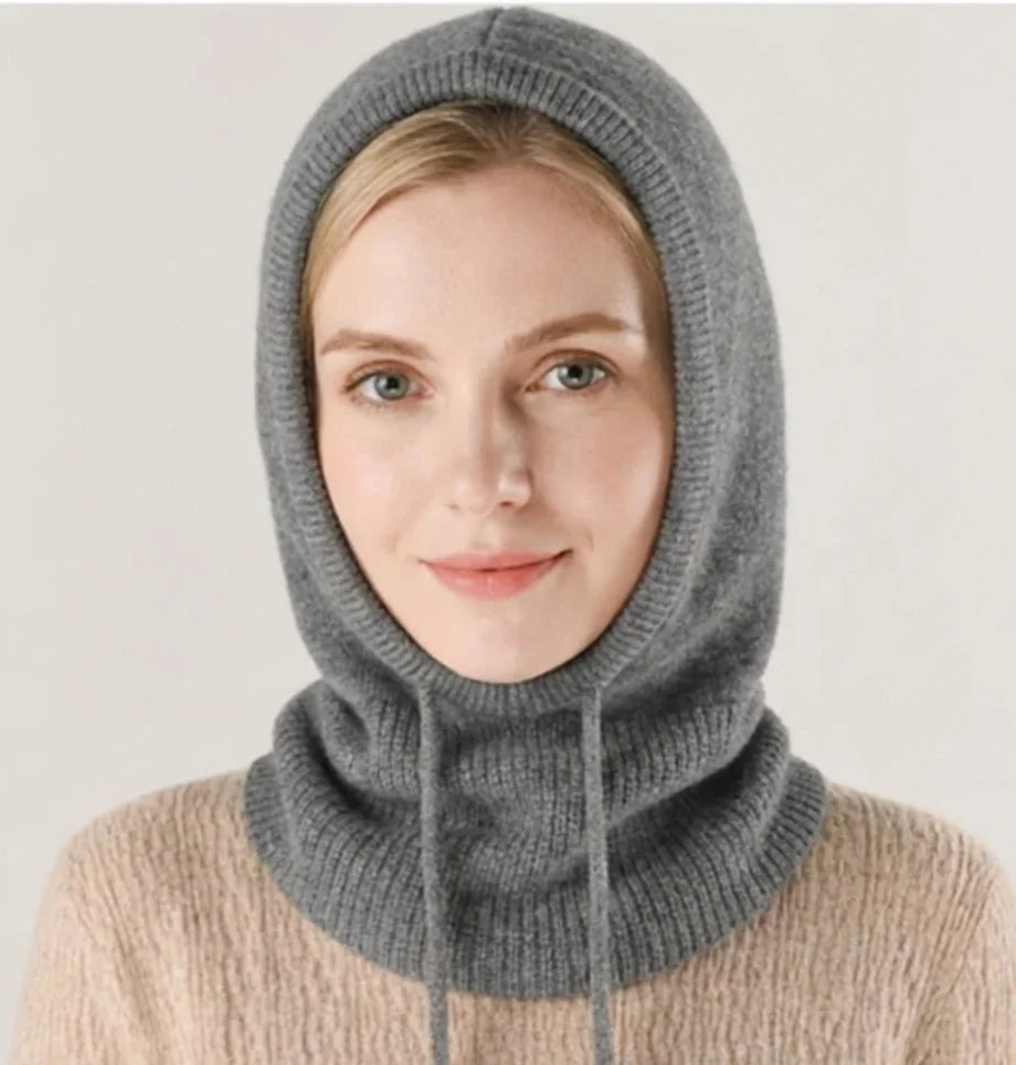 Knitted Hat | Lightweight Cashmere-Blend & Adjustable Drawstring