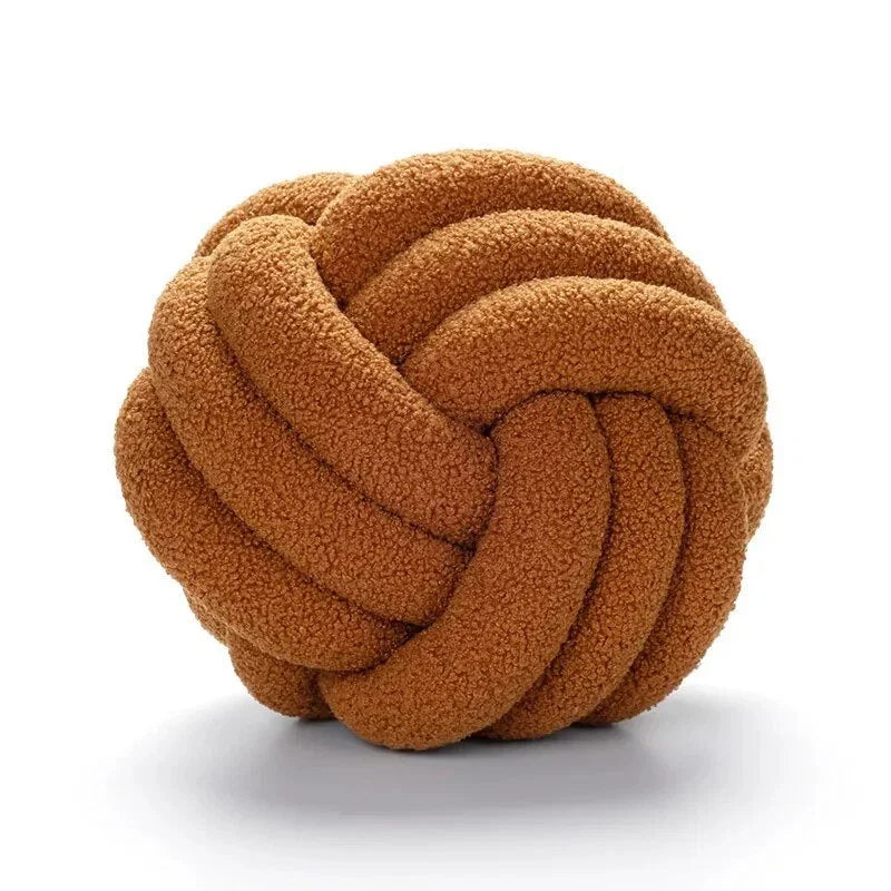 Knotted Ball Cushion | Hand-Knotted 100% Wool | 22/28/35 cm