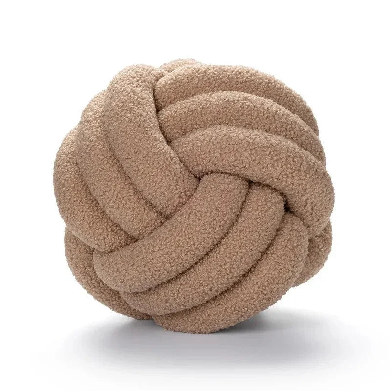 Knotted Ball Cushion | Hand-Knotted 100% Wool | 22/28/35 cm