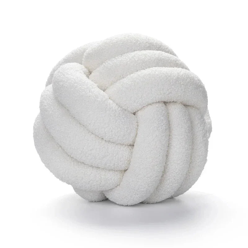 Knotted Ball Cushion | Hand-Knotted 100% Wool | 22/28/35 cm