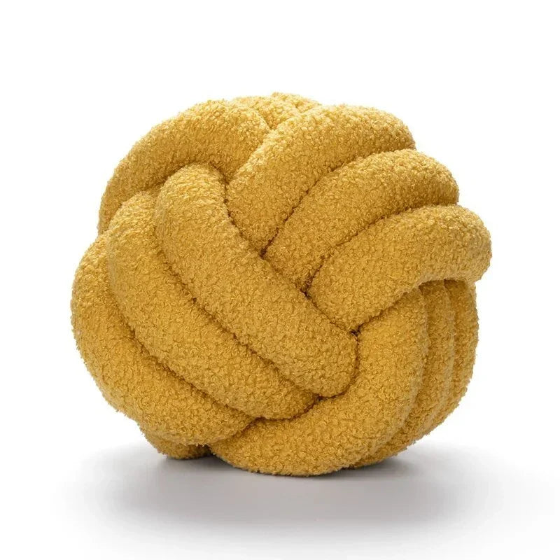 Knotted Ball Cushion | Hand-Knotted 100% Wool | 22/28/35 cm