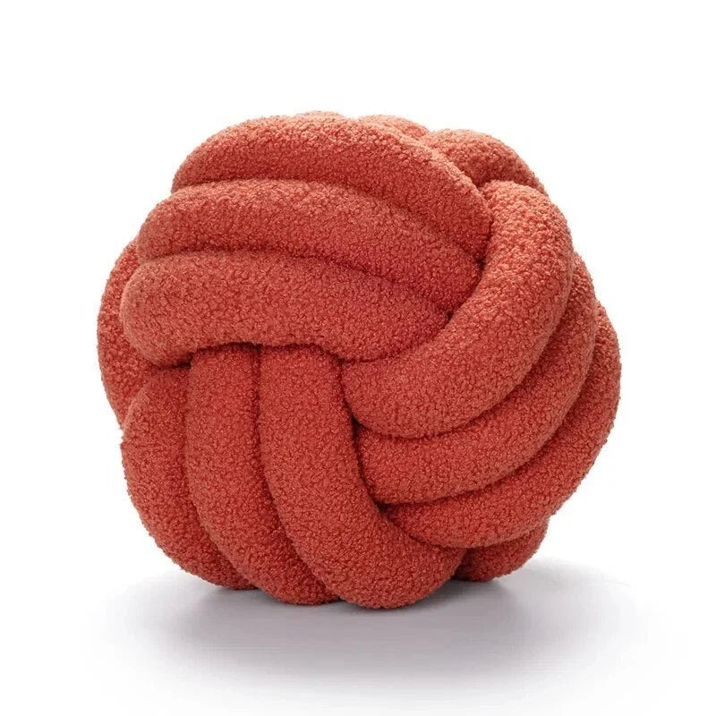 Knotted Ball Cushion | Hand-Knotted 100% Wool | 22/28/35 cm