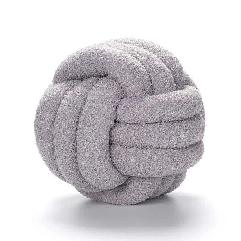 Knotted Ball Cushion | Hand-Knotted 100% Wool | 22/28/35 cm