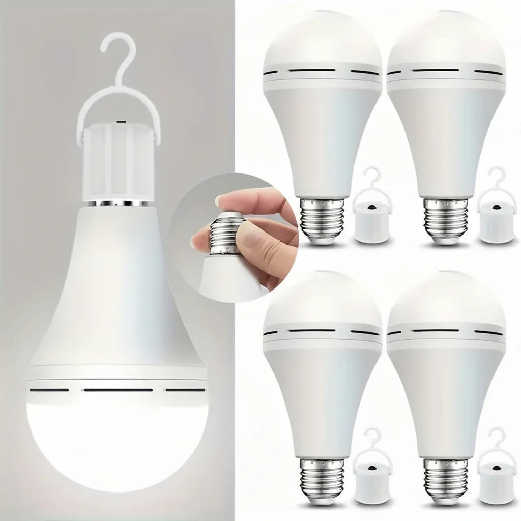 LED Bulb | Rechargeable Auto-On Emergency | Fits E27/E26 Sockets