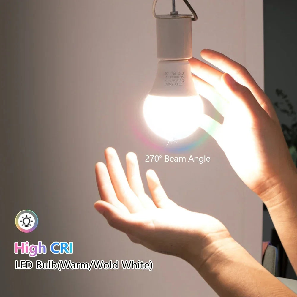 LED Bulb | Warm White Energy-Efficient Flicker-Free | E27 Base