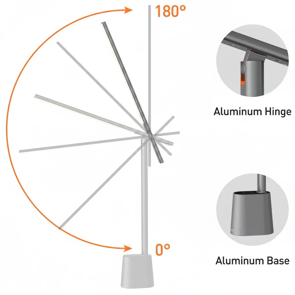 LED Desk Lamp | Foldable, Dimmable & Eye-Friendly | USB-Powered