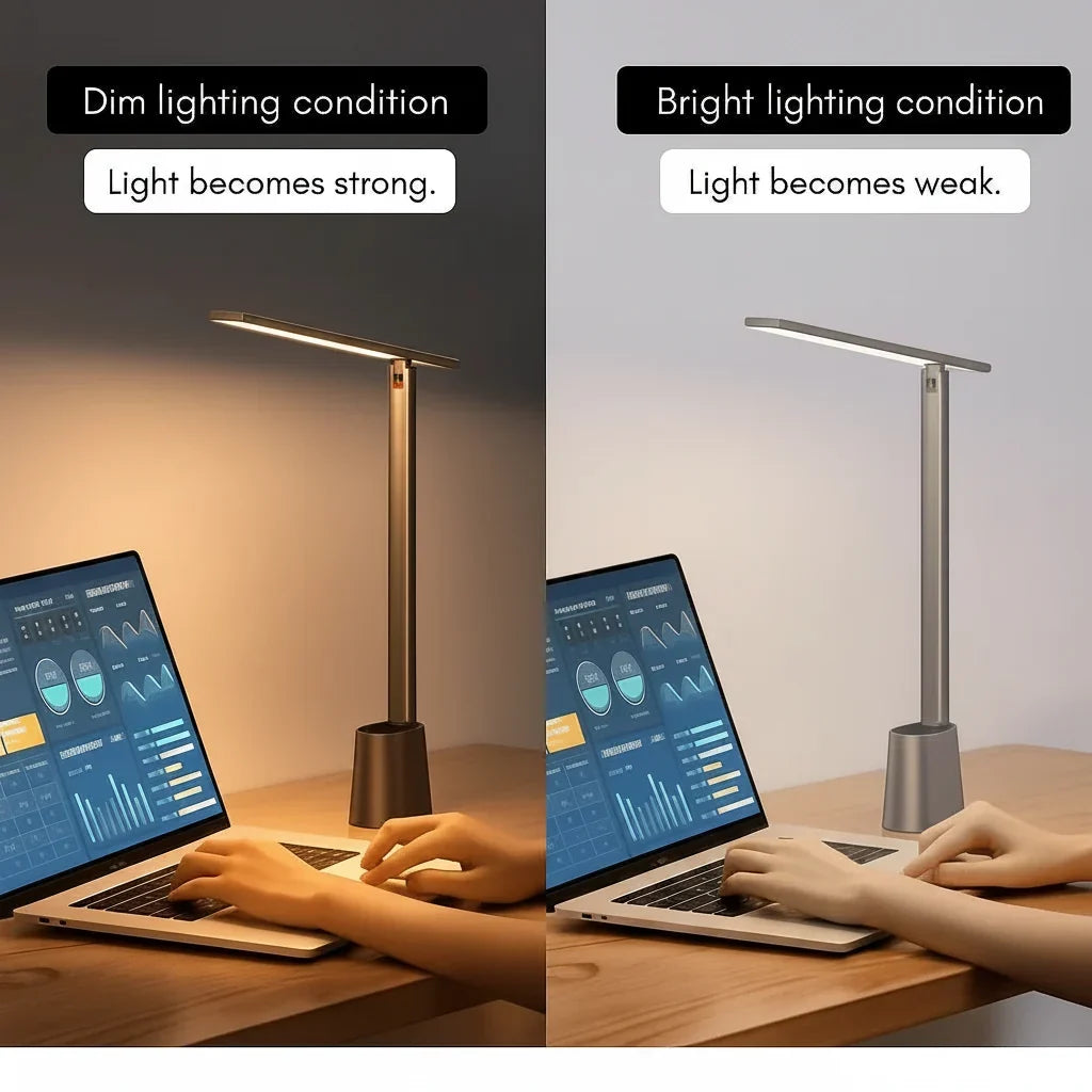 LED Desk Lamp | Foldable, Dimmable & Eye-Friendly | USB-Powered