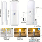 LED Night Light | Motion Sensor & Dimmable | USB Rechargeable 2000mAh