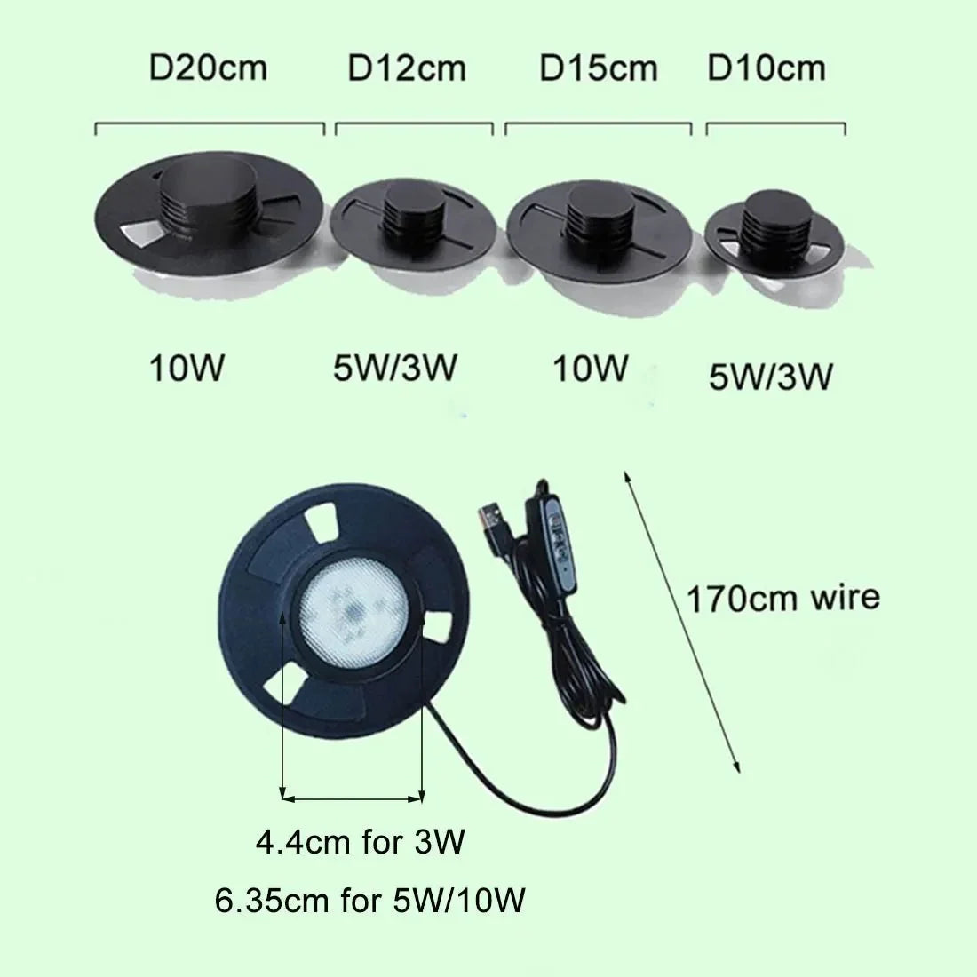 LED Plant Light | Full-Spectrum 6000K | USB-Powered & Built-In Timer