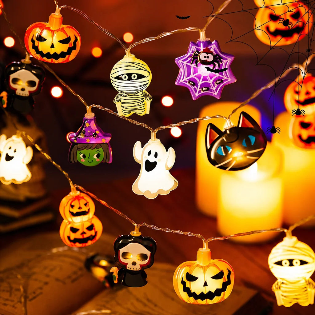 LED String Lights | Halloween Motifs & Battery-Powered