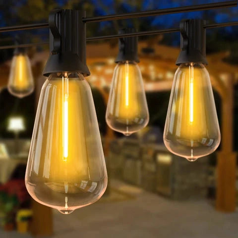LED String Lights | Vintage Globe Warm White & Weatherproof