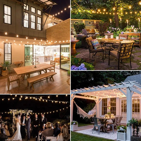 LED String Lights | Vintage Globe Warm White & Weatherproof