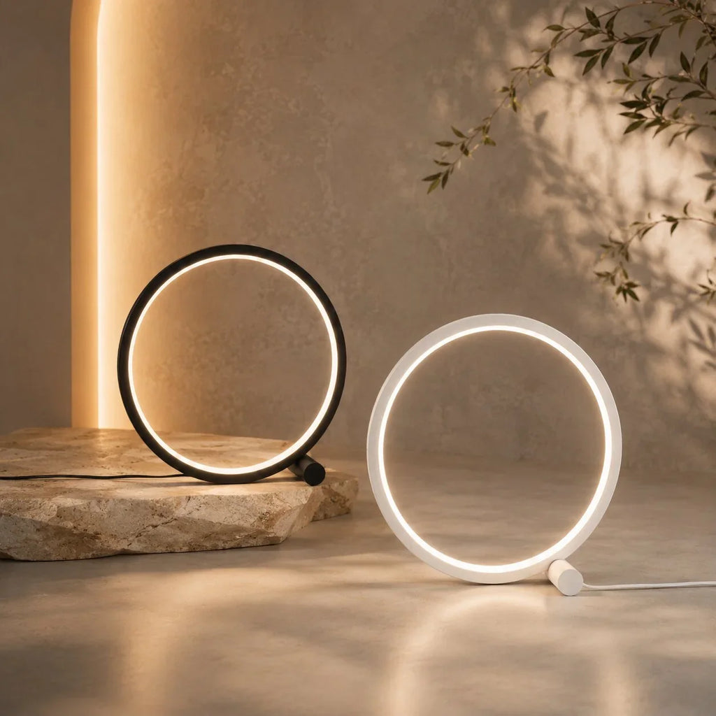 LED Table Lamp | Dimmable Round Minimalist