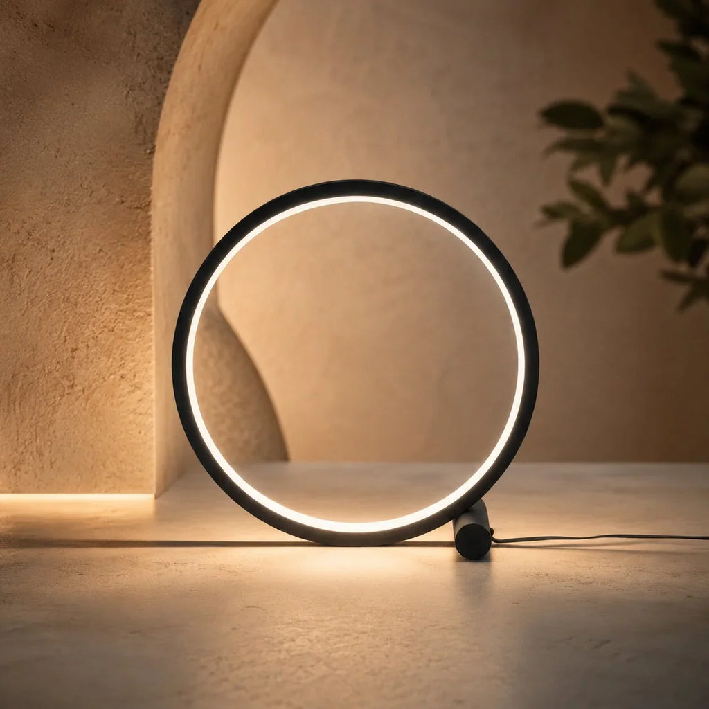 LED Table Lamp | Dimmable Round Minimalist