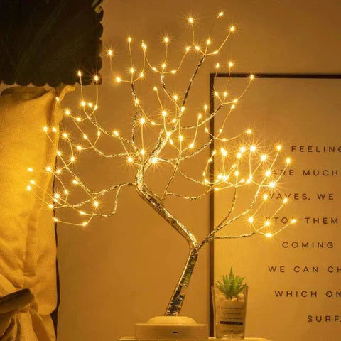 LED Tree Lamp | Bonsai Design & Warm White Light | 45 cm