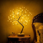 LED Tree Lamp | Bonsai Design & Warm White Light | 45 cm