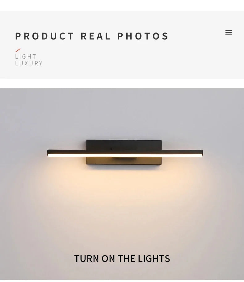 LED Wall Lamp | 330° Rotatable & Selectable Color Temperature | 30/40/50 cm