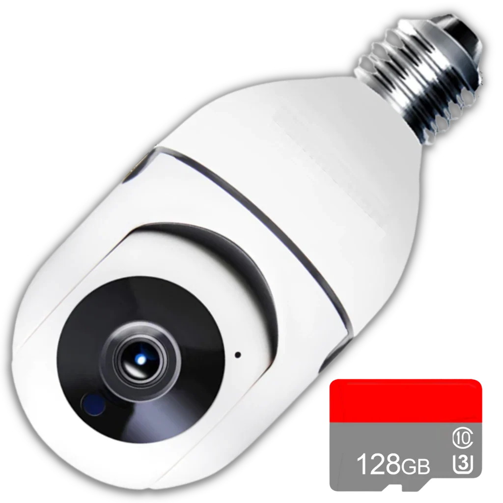 Light Bulb Camera | 2MP Night Vision & Two-Way Audio