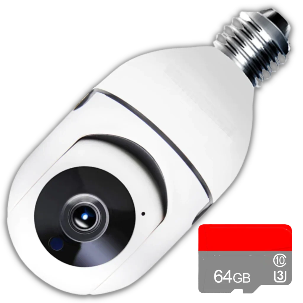 Light Bulb Camera | 2MP Night Vision & Two-Way Audio