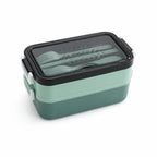 Lunchbox | Three-Compartment Double-Decker & Cutlery Included | 1.4L Capacity