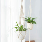 Macrame Plant Hangers | Handmade 100% Cotton | Set of 4