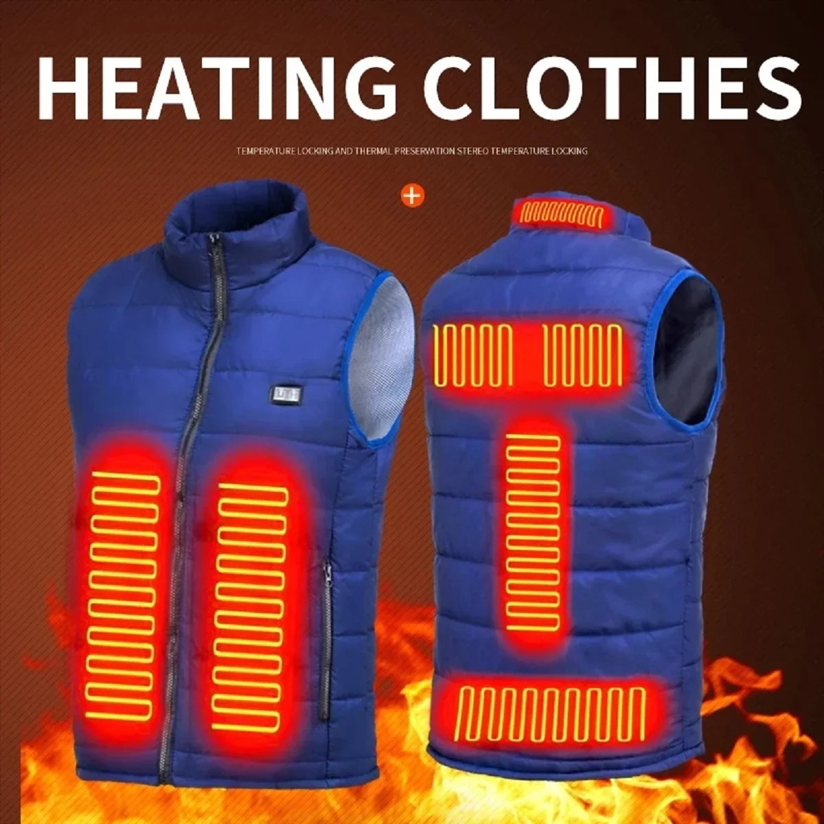 Men's Heated Vest | 9-Zone Heating & 10,000mAh Battery | Up To 12h Runtime