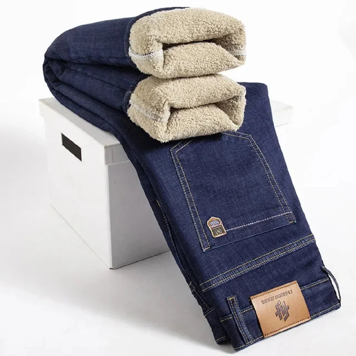 Men's Jeans | Fleece-Lined & Stretch | Slim Fit High Waist