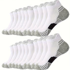 Men's Socks | Breathable Cotton-Blend & Moisture-Wicking | Pack of 12
