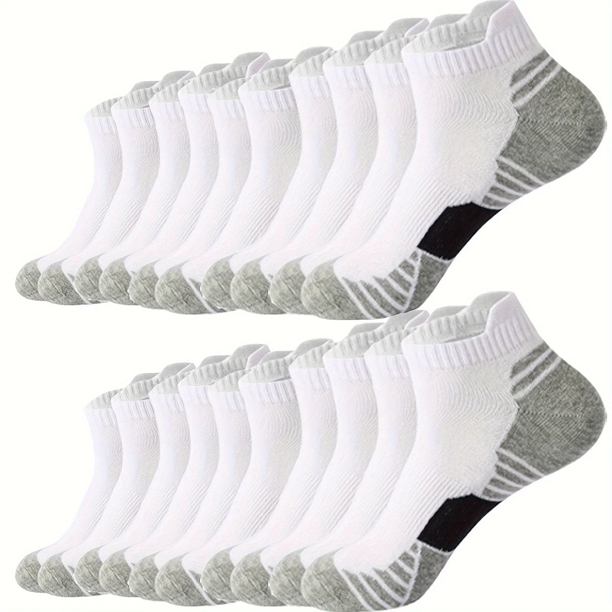 Men's Socks | Breathable Cotton-Blend & Moisture-Wicking | Pack of 12