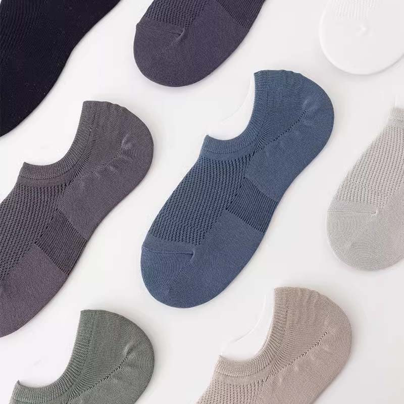 Mesh Socks | Moisture-Wicking, Antibacterial & Non-Slip Silicone Cuff | Plus Size