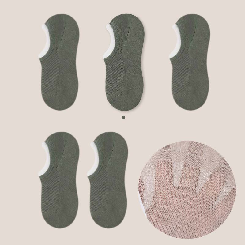 Mesh Socks | Moisture-Wicking, Antibacterial & Non-Slip Silicone Cuff | Plus Size