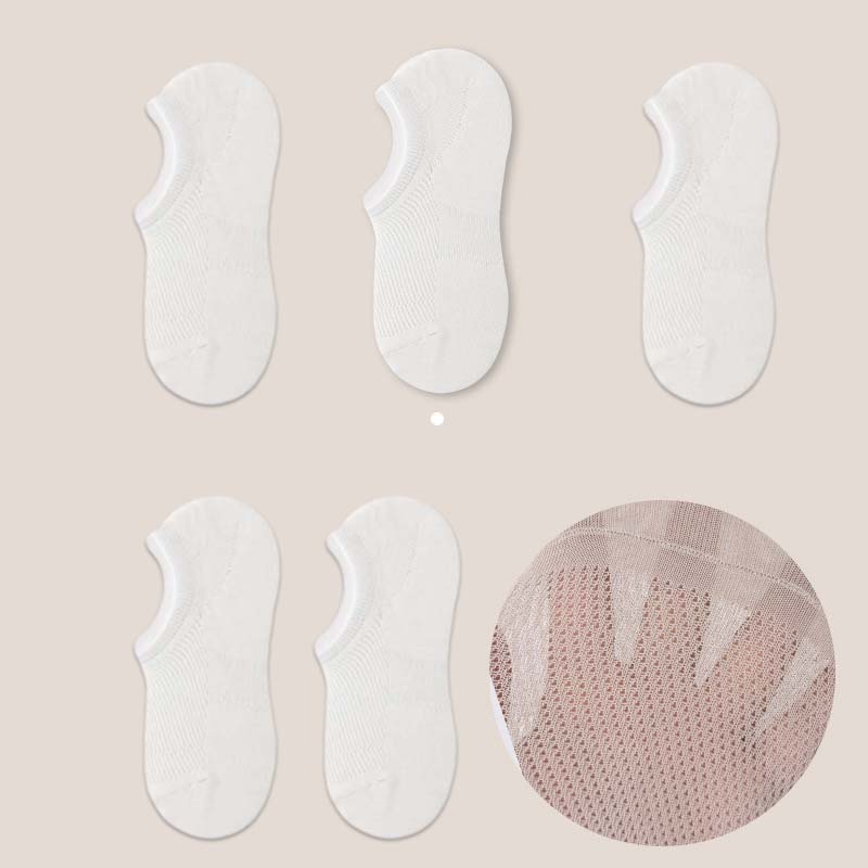 Mesh Socks | Moisture-Wicking, Antibacterial & Non-Slip Silicone Cuff | Plus Size